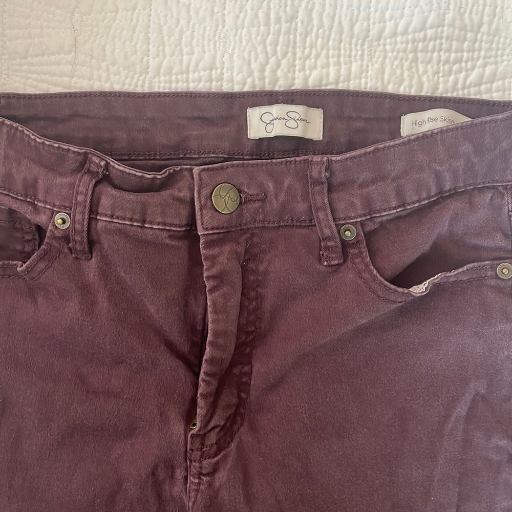 Jessica Simpson Burgundy skinny pant size 4